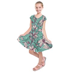 Vintage Floral Pattern Kids  Short Sleeve Dress by Sobalvarro