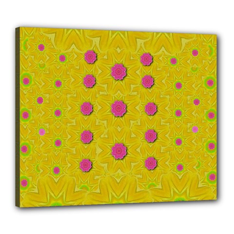 Bloom On In  The Sunshine Decorative Canvas 24  X 20  (stretched) by pepitasart