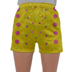 Bloom On In  The Sunshine Decorative Sleepwear Shorts by pepitasart
