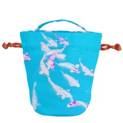 Koi Carp Scape Drawstring Bucket Bag by essentialimage