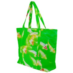 Koi Carp Scape Zip Up Canvas Bag by essentialimage