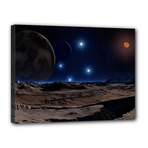 Lunar Landscape Star Brown Dwarf Canvas 16  X 12  (stretched) by Simbadda