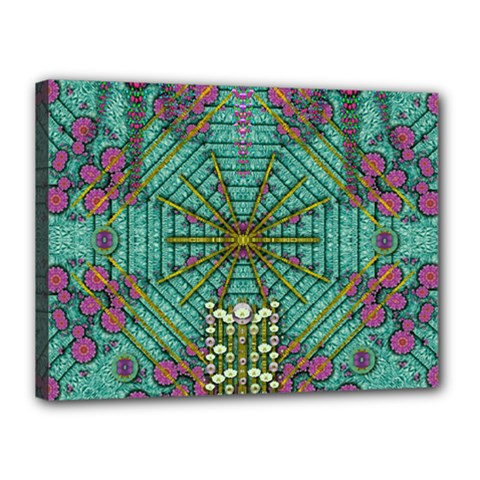 The Most Beautiful Rain Over The Stars And Earth Canvas 16  X 12  (stretched) by pepitasart