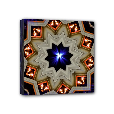 Background Mandala Star Mini Canvas 4  X 4  (stretched) by Mariart
