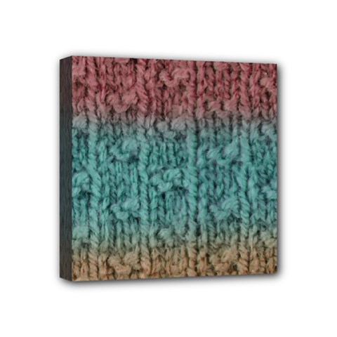 Knitted Wool Ombre 1 Mini Canvas 4  X 4  (stretched) by snowwhitegirl