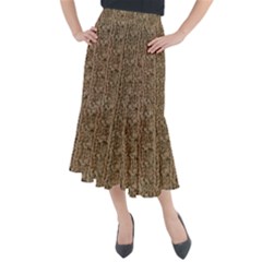 Knitted Wool Brown Midi Mermaid Skirt by snowwhitegirl