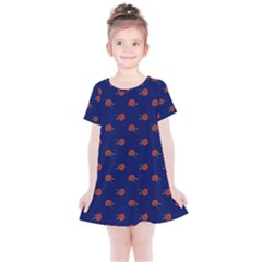 Red Rose Blue Kids  Simple Cotton Dress by snowwhitegirl