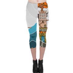 Art Artwork Drawing Painting Capri Leggings  by Simbadda