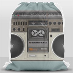 Radio Cassette Speaker Sound Audio Drawstring Bag (large) by Simbadda