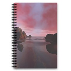 Rocks Sky Landscape Sea Wave 5 5  X 8 5  Notebook by Simbadda