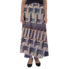 Architecture Geometry Flared Maxi Skirt by Simbadda