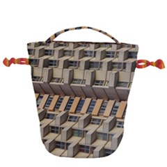 Architecture Geometry Drawstring Bucket Bag by Simbadda
