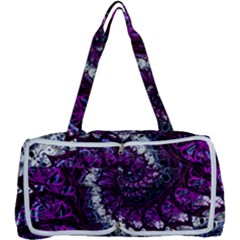 Fractal Background Swirl Art Skull Multi Function Bag by Simbadda