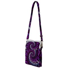 Fractal Background Swirl Art Skull Multi Function Travel Bag by Simbadda