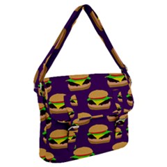 Burger Pattern Buckle Messenger Bag by bloomingvinedesign