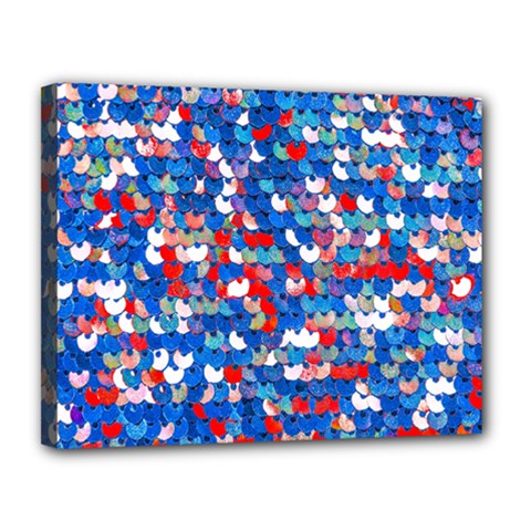 Funky Sequins Canvas 14  X 11  (stretched) by essentialimage