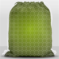 Hexagon Background Plaid Drawstring Bag (large) by Mariart