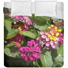 Summer Lantana W Bee Duvet Cover Double Side (king Size) by Riverwoman