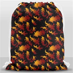 Abstract Flames Pattern Drawstring Bag (large) by bloomingvinedesign