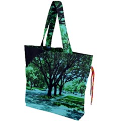 Hot Day In Dallas 5 Drawstring Tote Bag by bestdesignintheworld