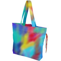 Soft Color Blend Drawstring Tote Bag by bloomingvinedesign
