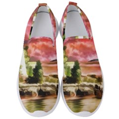 Lighthouse Ocean Sunset Seagulls Men s Slip On Sneakers by Sudhe