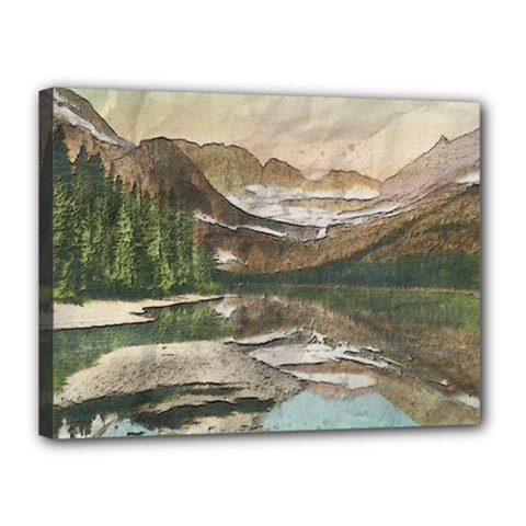 Glacier National Park Scenic View Canvas 16  X 12  (stretched) by Sudhe