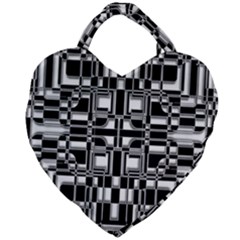 Bw 2 Giant Heart Shaped Tote by ArtworkByPatrick