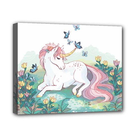 Illustration Vector Unique Unicorn Canvas 10  X 8  (stretched) by Sudhe