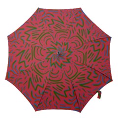 Pattern Saying Wavy Hook Handle Umbrellas (medium) by Sudhe
