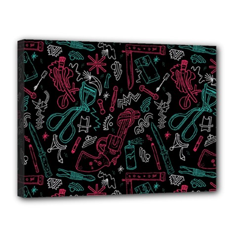 Abstract Pattern Canvas 16  X 12  (stretched) by Sudhe
