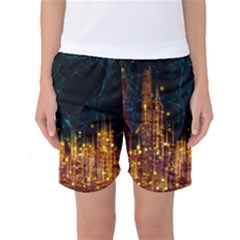 Architecture Buildings City Women s Basketball Shorts by Simbadda