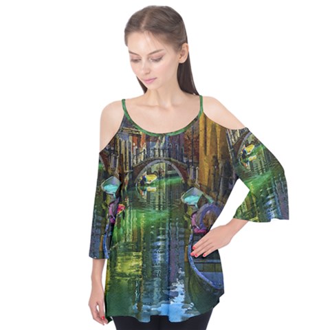Venice City Italy Architecture Flutter Tees by Simbadda