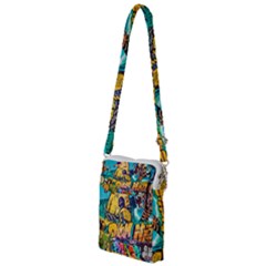 Graffiti Street Art Mountains Wall Multi Function Travel Bag by Simbadda