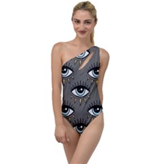 Eyes Pattern To One Side Swimsuit by Valentinaart
