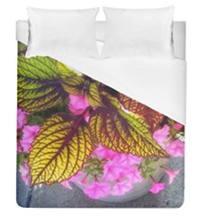 Coleus & Petunia Duvet Cover (queen Size) by Riverwoman