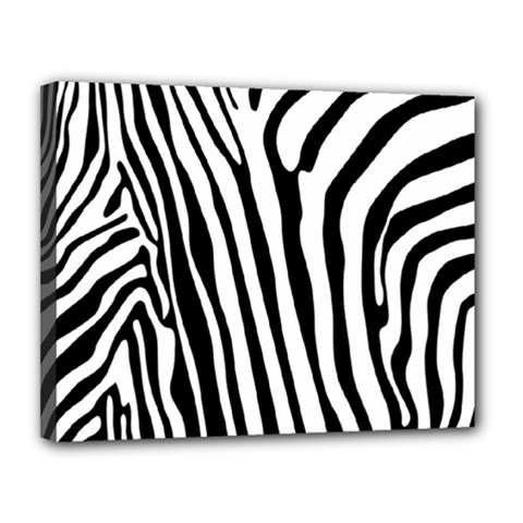 Vector Zebra Stripes Seamless Pattern Canvas 14  X 11  (stretched) by Vaneshart