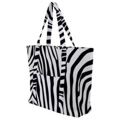 Vector Zebra Stripes Seamless Pattern Zip Up Canvas Bag by Vaneshart