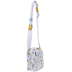 Memphis Pattern With Geometric Shapes Shoulder Strap Belt Bag by Vaneshart