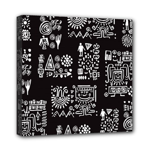 Vector Pattern Design With Tribal Elements Mini Canvas 8  X 8  (stretched) by Vaneshart