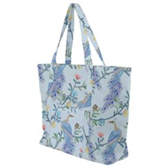 Beautiful Peacock Seamless Pattern Zip Up Canvas Bag by Vaneshart