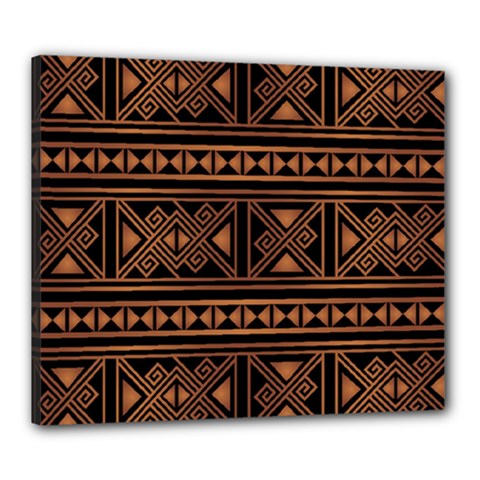 Colorful Bright Ethnic Seamless Striped Pattern Background Orange Black Colors Canvas 24  X 20  (stretched) by Vaneshart