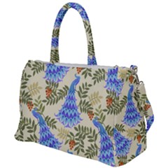Peacock Vector Design Seamless Pattern Fabri Textile Duffel Travel Bag by Vaneshart
