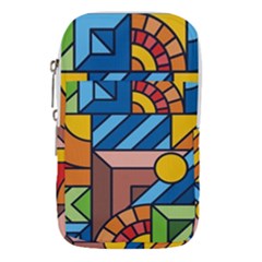 Colorful Geometric Mosaic Background Waist Pouch (large) by Vaneshart