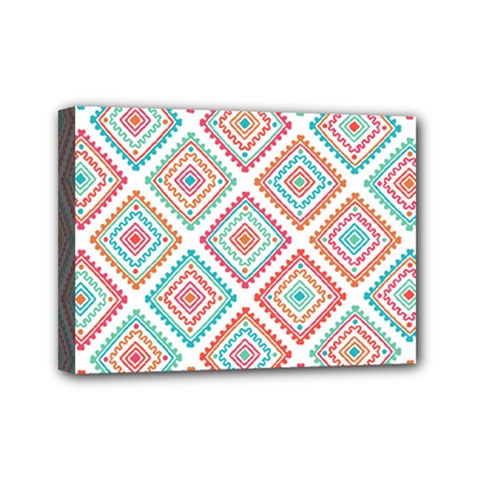 Ethnic Seamless Pattern Tribal Line Print African Mexican Indian Style Mini Canvas 7  X 5  (stretched) by Vaneshart