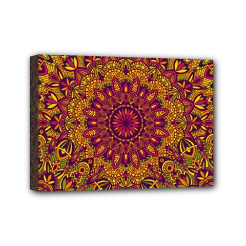 Mandala Vector Tribal Vintage Ethnic Seamless Pattern Print Mini Canvas 7  X 5  (stretched) by Vaneshart