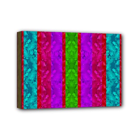 Rose Petals As A Rainbow Of Decorative Colors Mini Canvas 7  X 5  (stretched) by pepitasart