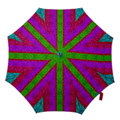 Rose Petals As A Rainbow Of Decorative Colors Hook Handle Umbrellas (large) by pepitasart