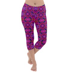 New Arrivals-b-7 Lightweight Velour Capri Yoga Leggings by ArtworkByPatrick