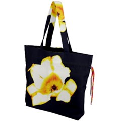 Yellow And Orange Tulip Drawstring Tote Bag by okhismakingart